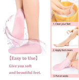 Silicone Gel Heel Socks Anti Slip for Dry Cracked Feet (Pack of 2)