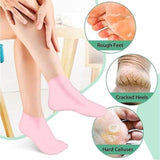 Silicone Gel Heel Socks Anti Slip for Dry Cracked Feet (Pack of 2)